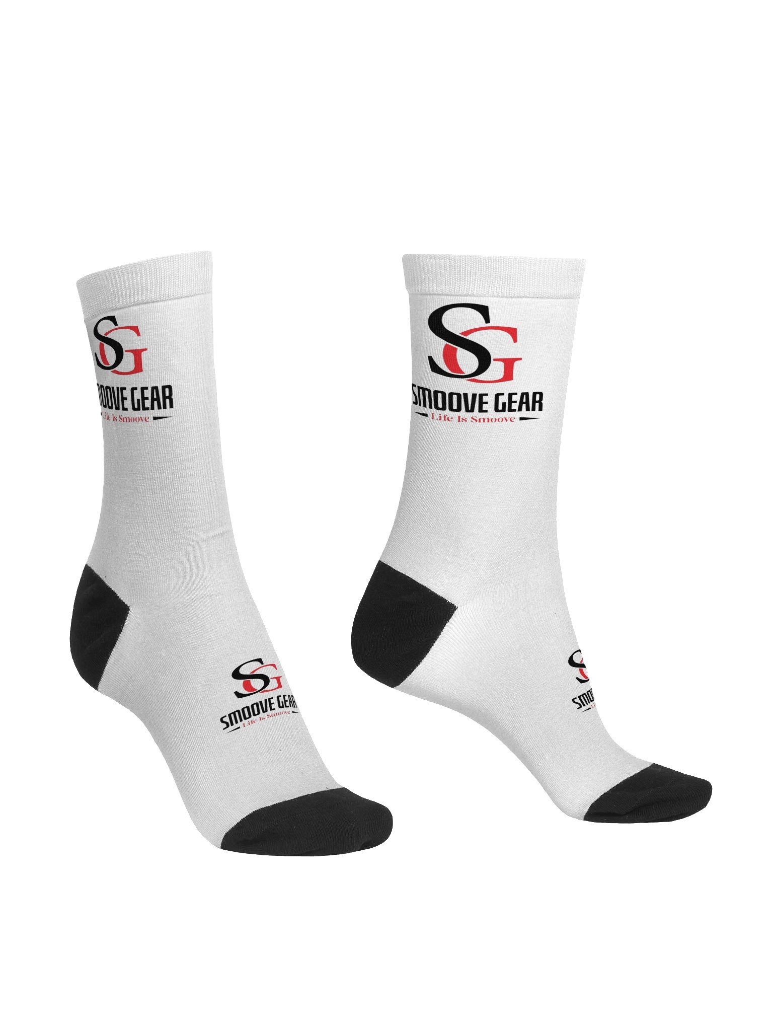 Smoove Gear Black & Red Crew Socks product image (3)