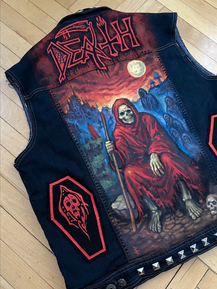 Death "Scream Bloody Gore" Custom Hand-Painted Battle Vest — 1-of-1 product image (2)