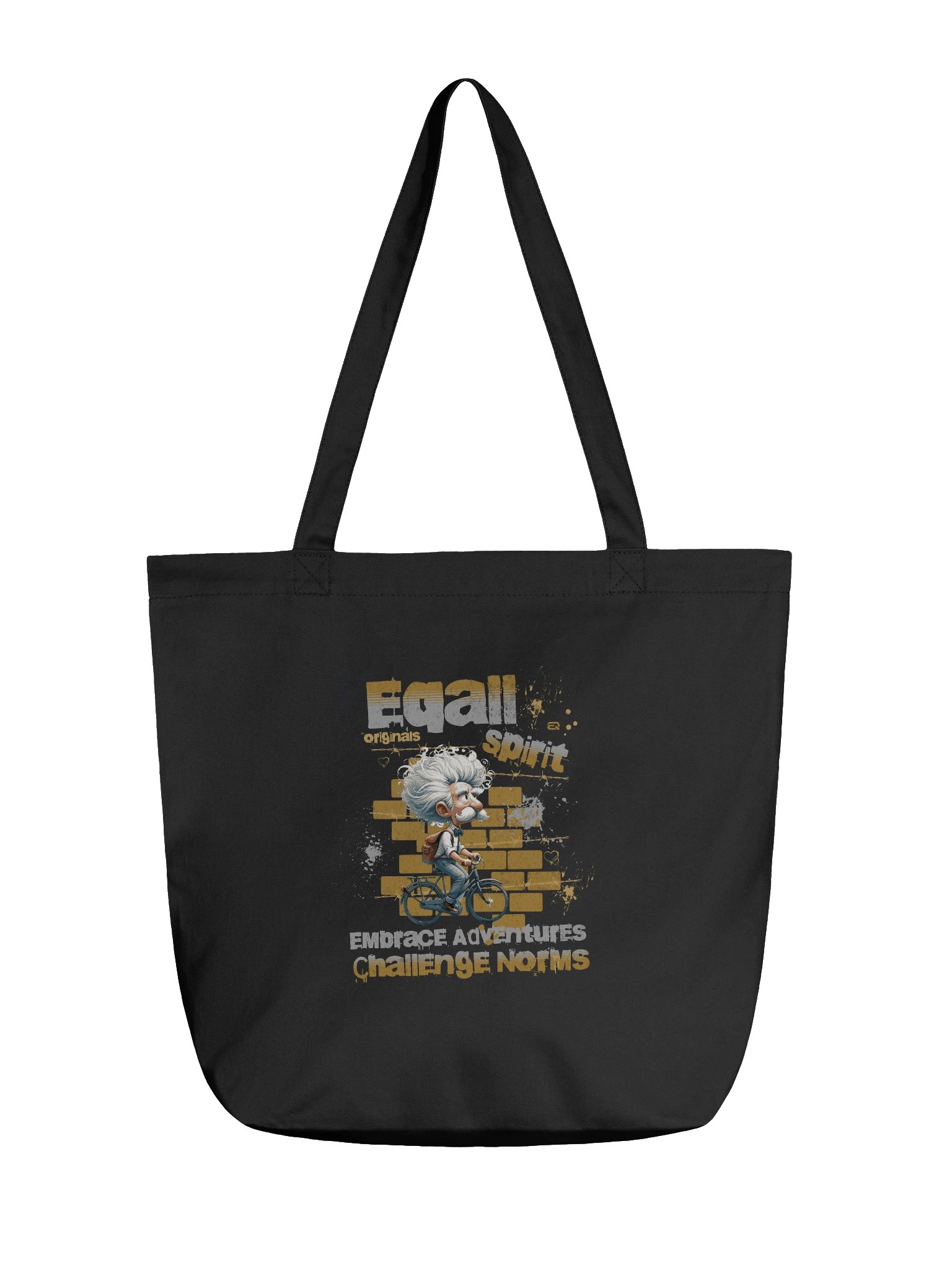 Urban Cyclist ECO Vibes Organic Tote-bag by EQALL® Originals_Grey_Mustard_Blue product image (1)