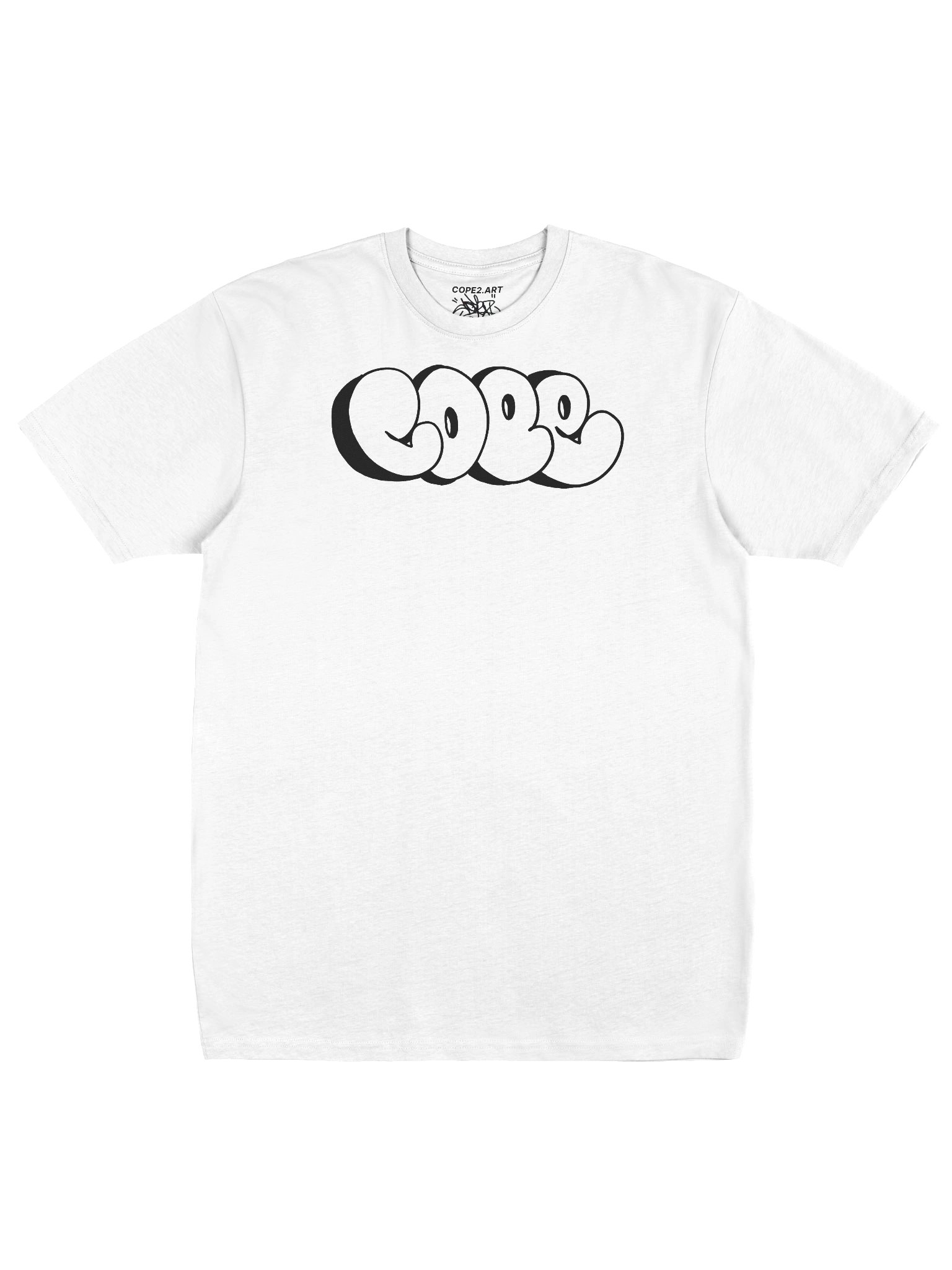 COPE 2 - CLASSIC THROW UP TSHIRT - WHITE product image (1)