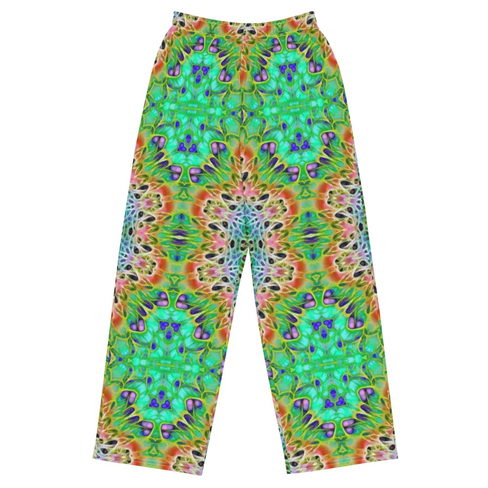 Green Orange Kaleidoscope Wideleg Pants product image (2)