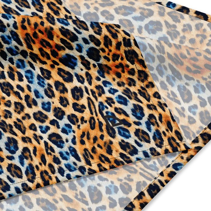 Blue Brown Leopard Bandana product image (4)