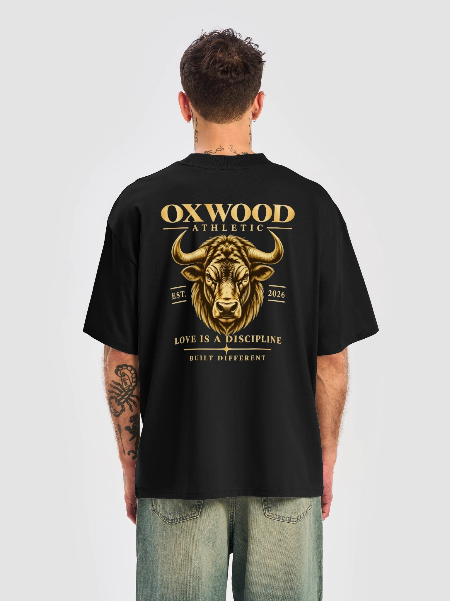OXWOOD Athletic Heavyweight Oversized T-Shirt – Organic Cotton Streetwear Tee product image (2)