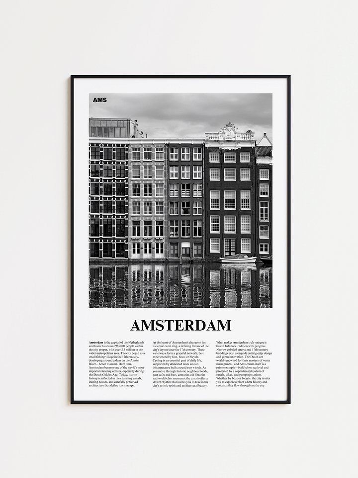 Amsterdam 01 Newspaper Poster | Framed product image (1)