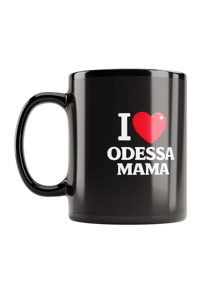 Кружка чёрная «I Love ODESSAMAMA» | ODESSAMAMA product image (2)