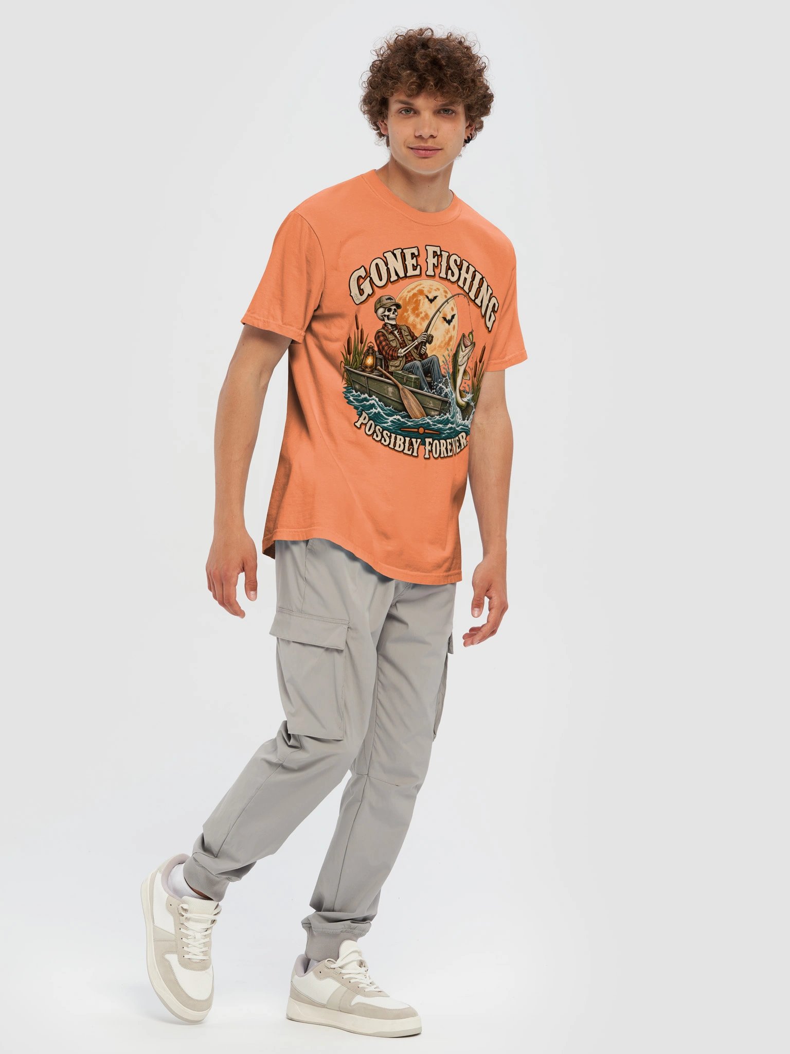 Gone Fishing—Possibly Forever | Halloween Bass Fishing Shirt product image (7)