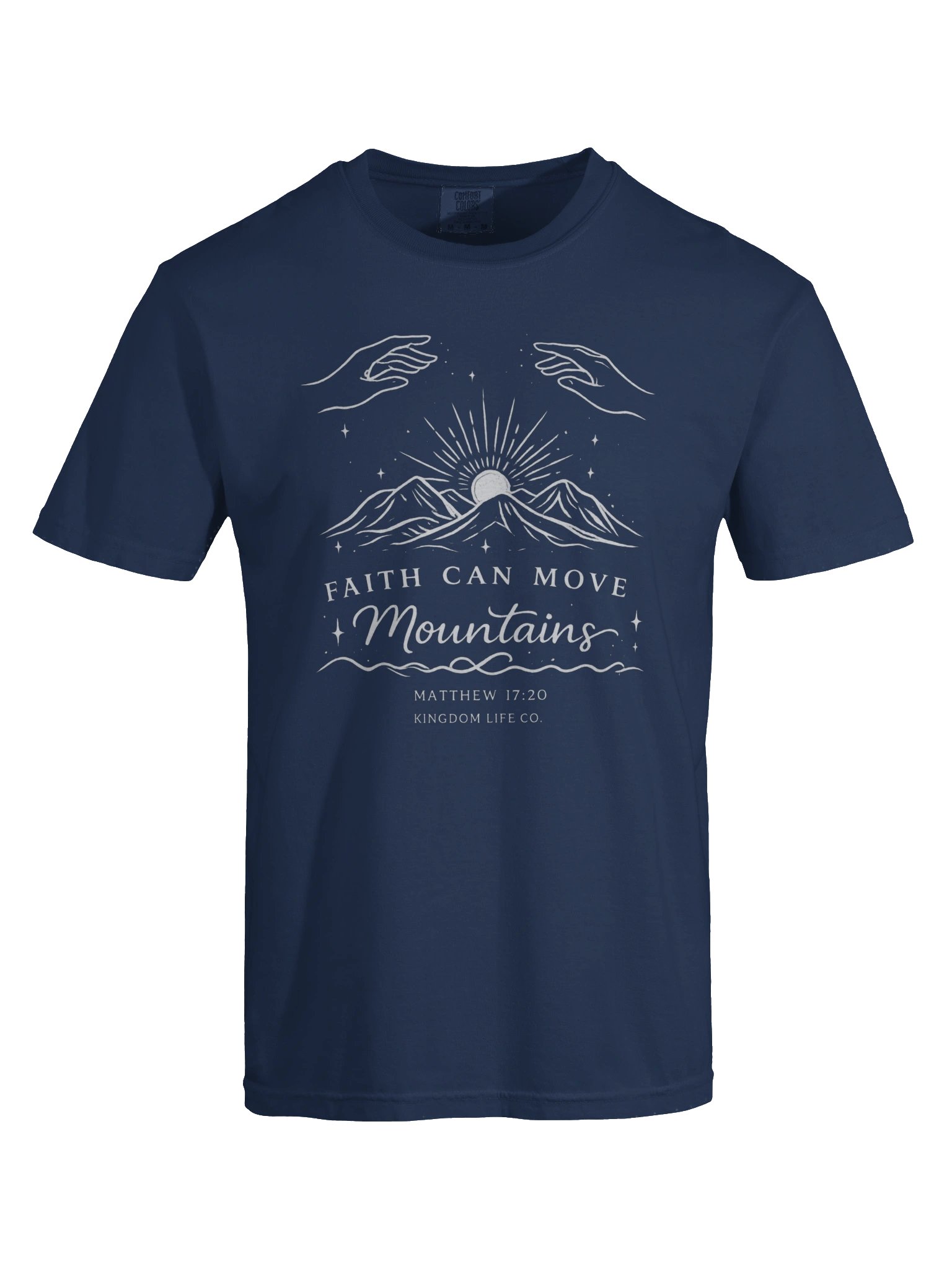 Faith Can Move Mountains Christian T-Shirt, Matthew 17:20 Bible Verse Graphic Tee, Inspirational Faith Apparel, Boho Christian Gift - Kingdom Life Co. product image (6)