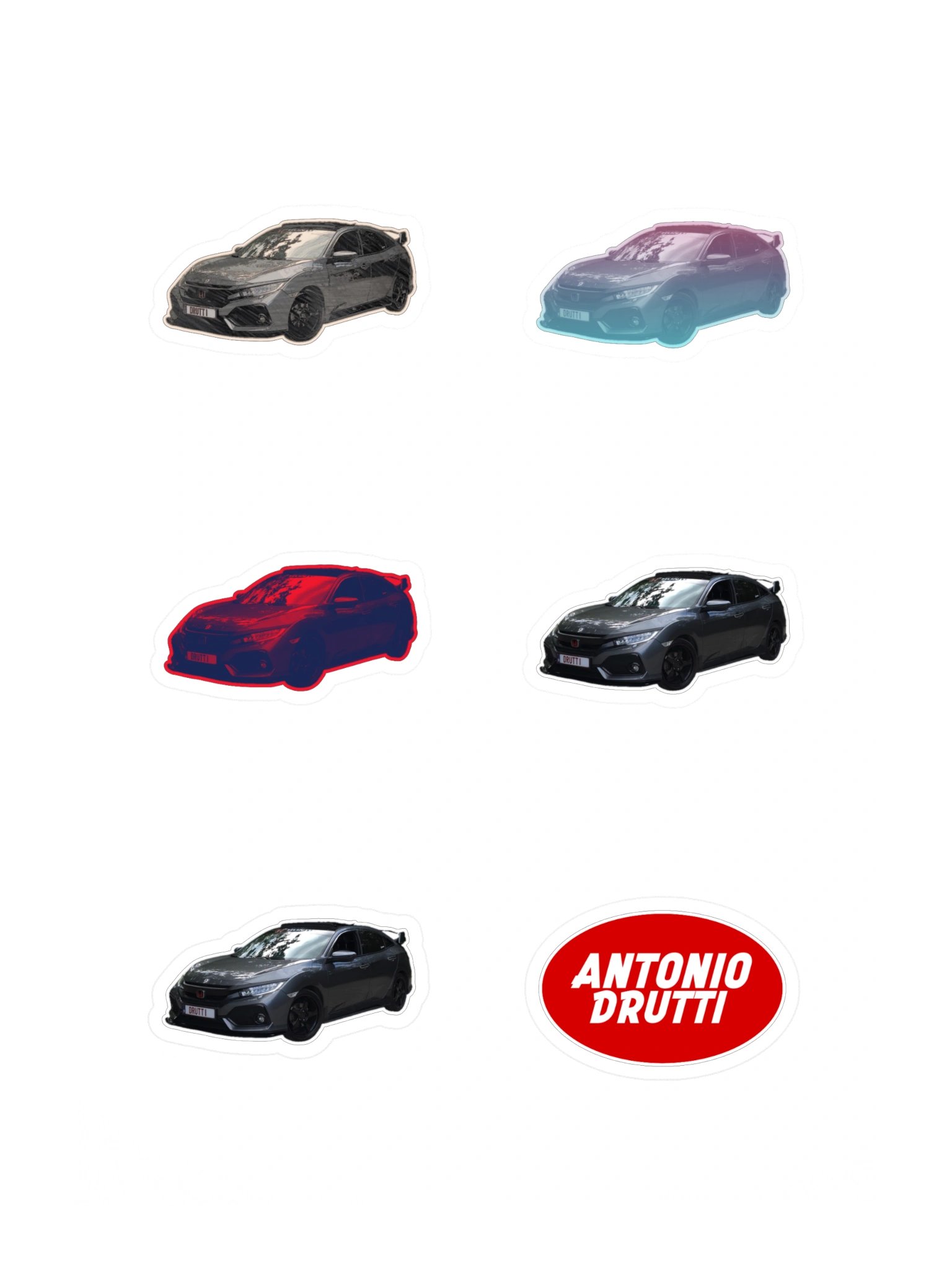 Antonio Drutti Car Cutout Sticker Sheet product image (3)