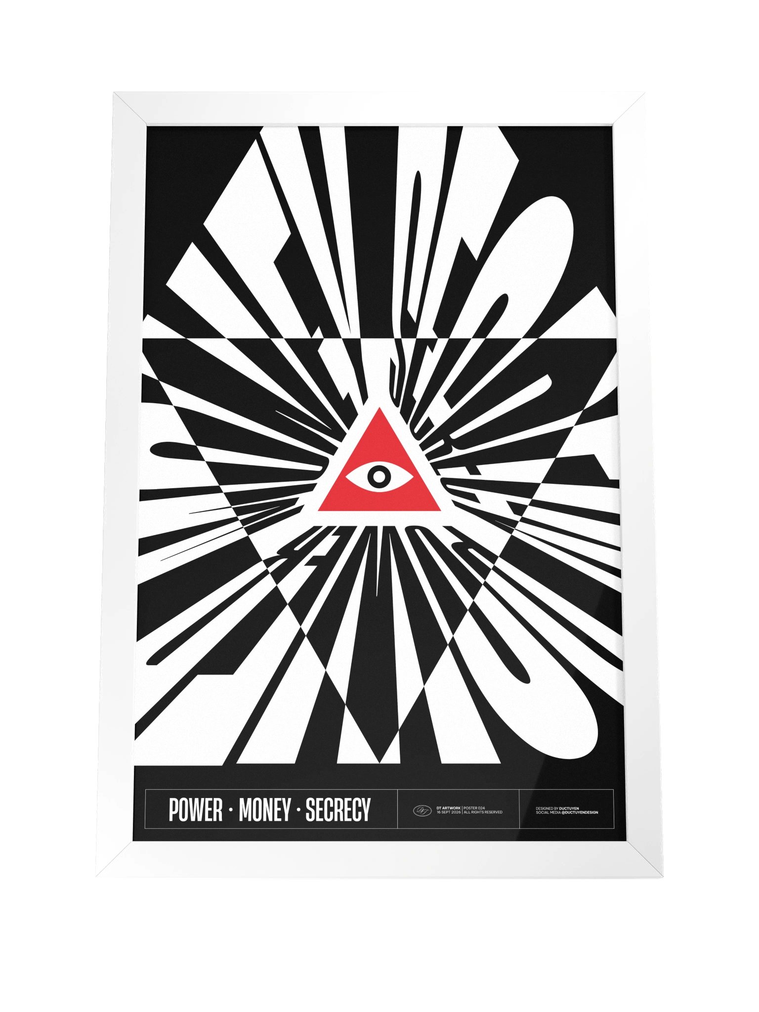"POWER · MONEY · SECRECY" Framed Poster product image (10)