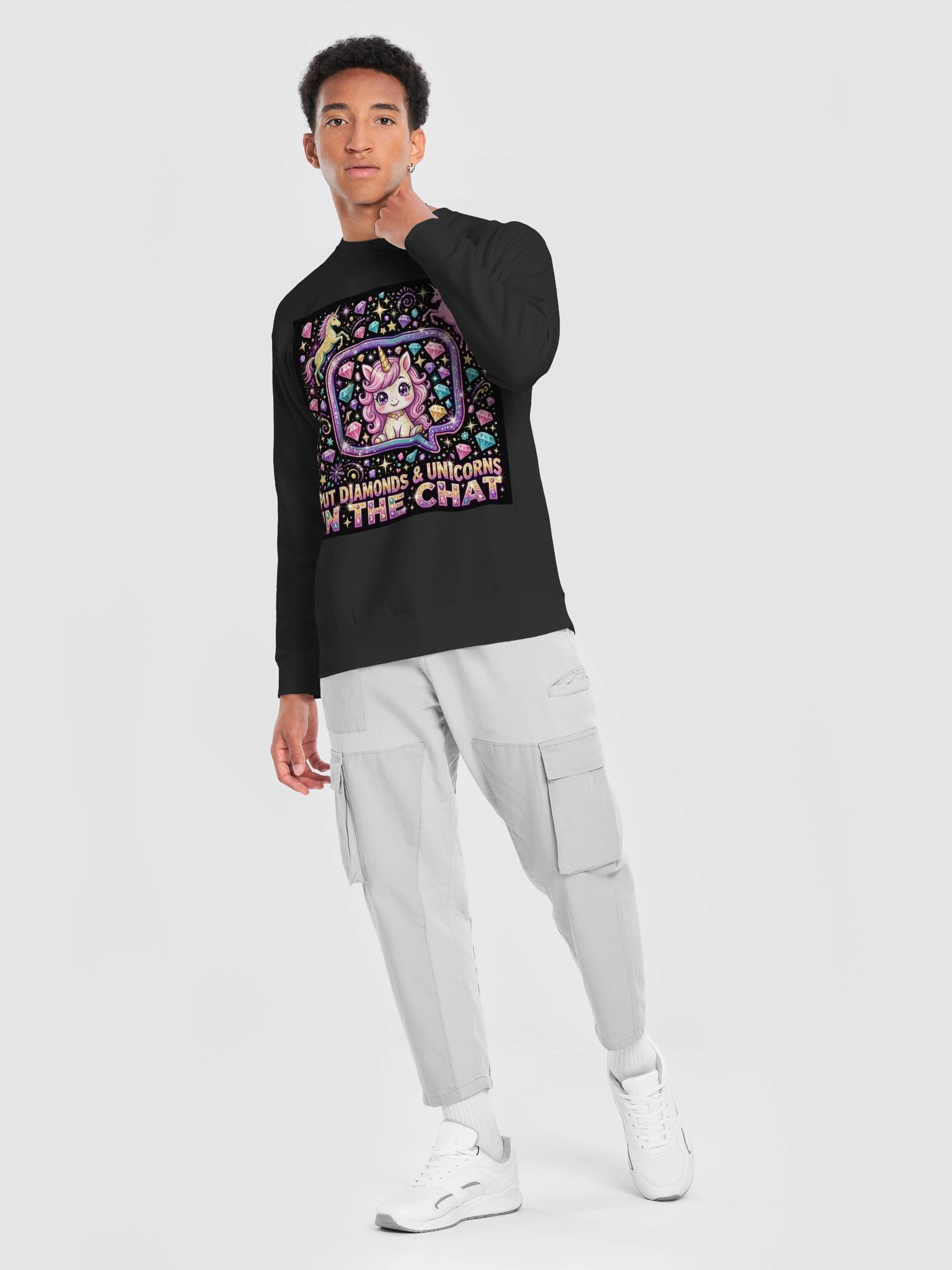 Put Diamonds and Unicorns in the Chat Sweatshirt product image (7)