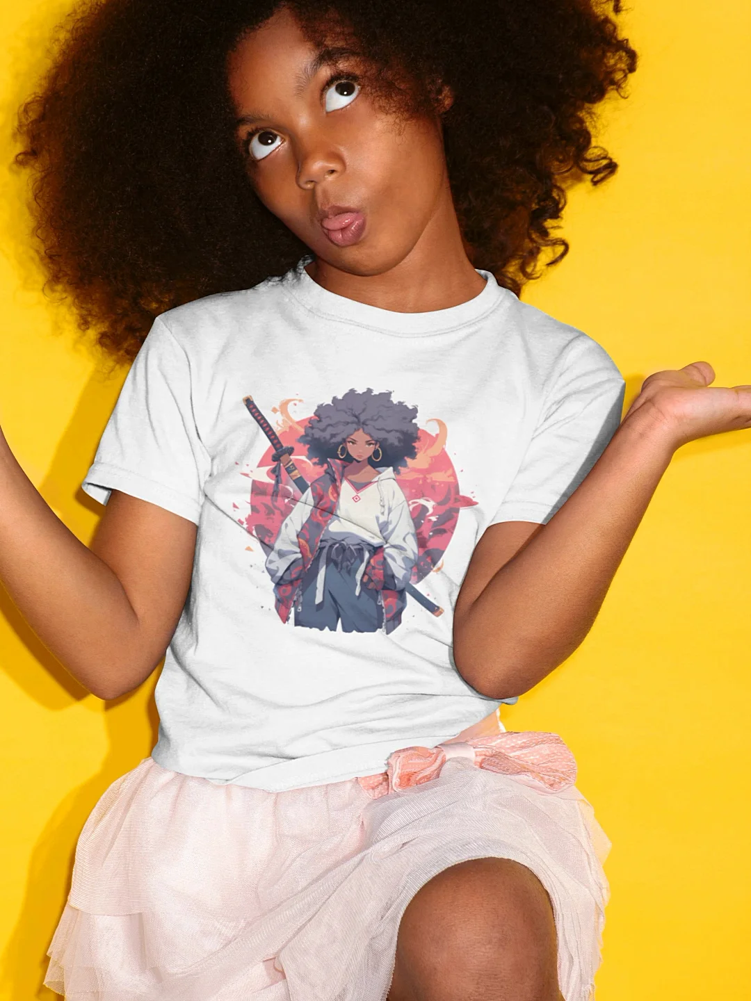Afro Blade Princess Youth Girl T-Shirt product image (4)