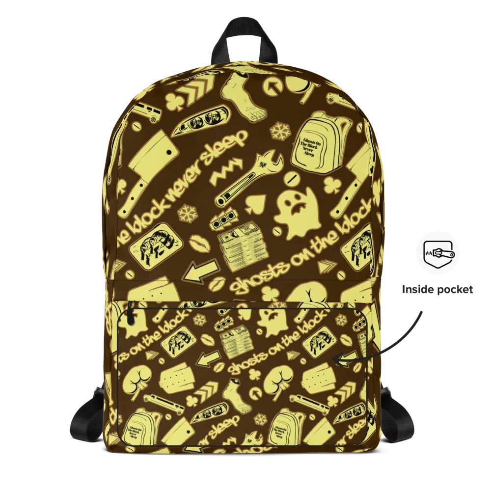 A8M - Ghosts On The Block Never Sleep Bookbag (Drizzle December) product image (8)