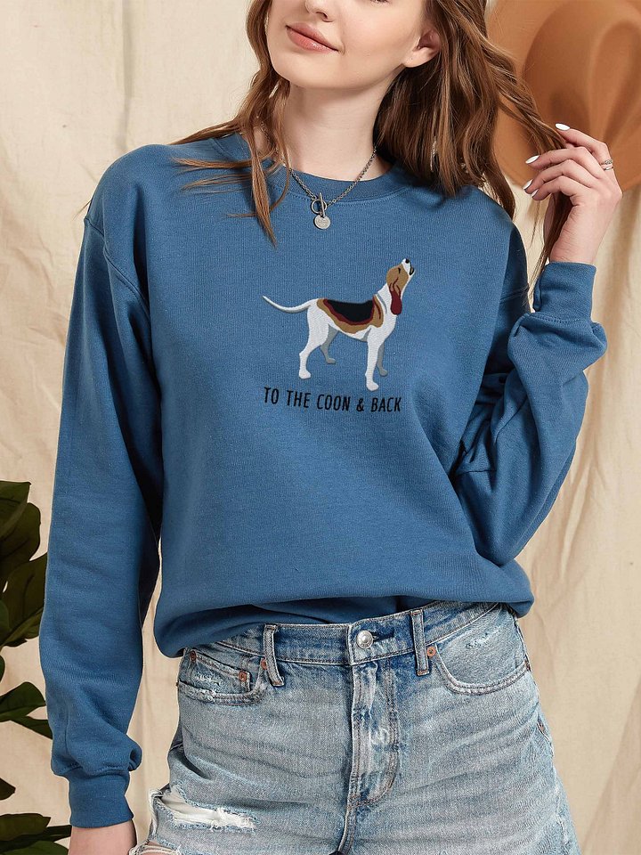 To the Coon & Back Sweatshirt (Embroidered) of a Treeing Walker Coonhound product image (2)