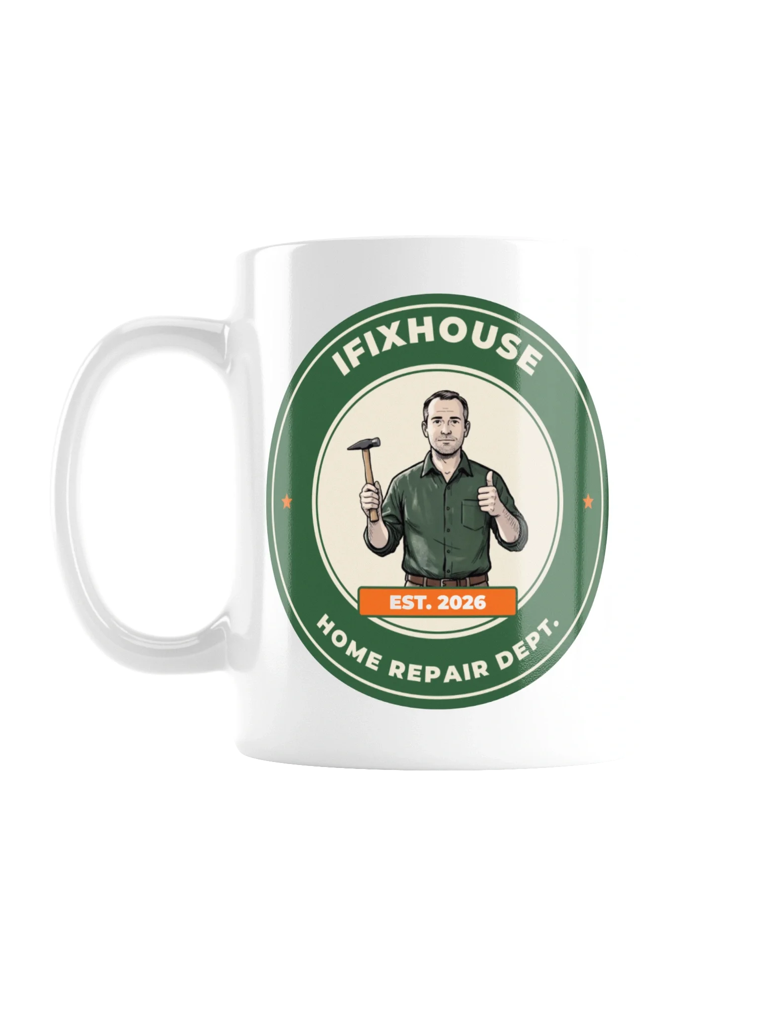 IFixHouse Home Repair Dept. Badge Mug