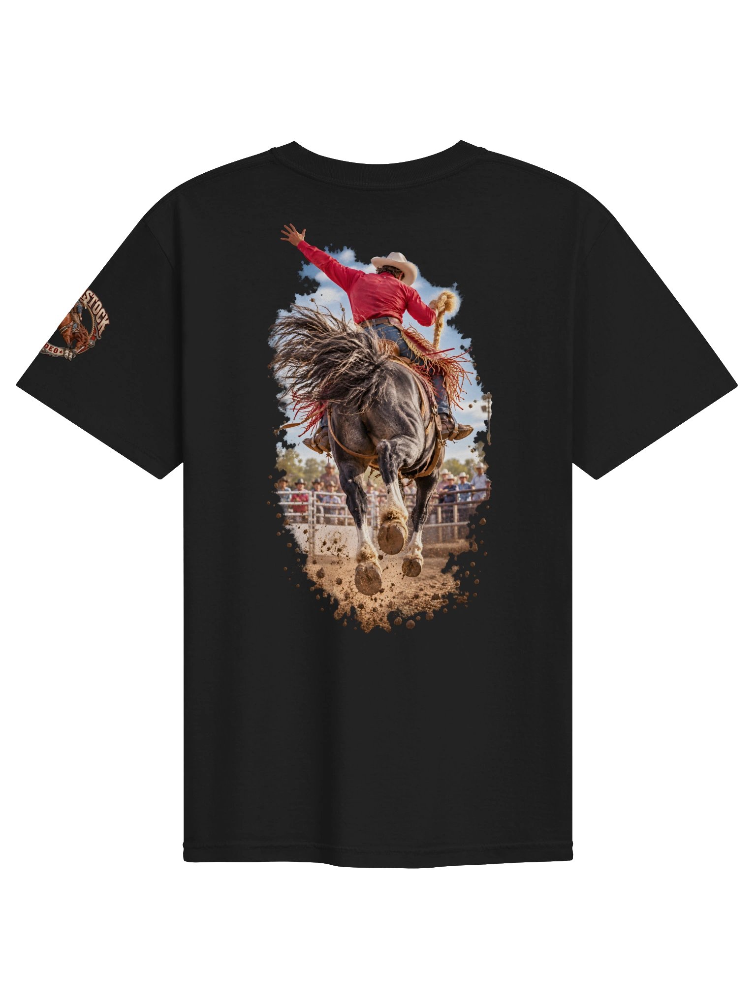 Saddle Bronc Dirtstorm T-Shirt | ROUGHSTOCK RODEO™ product image (4)