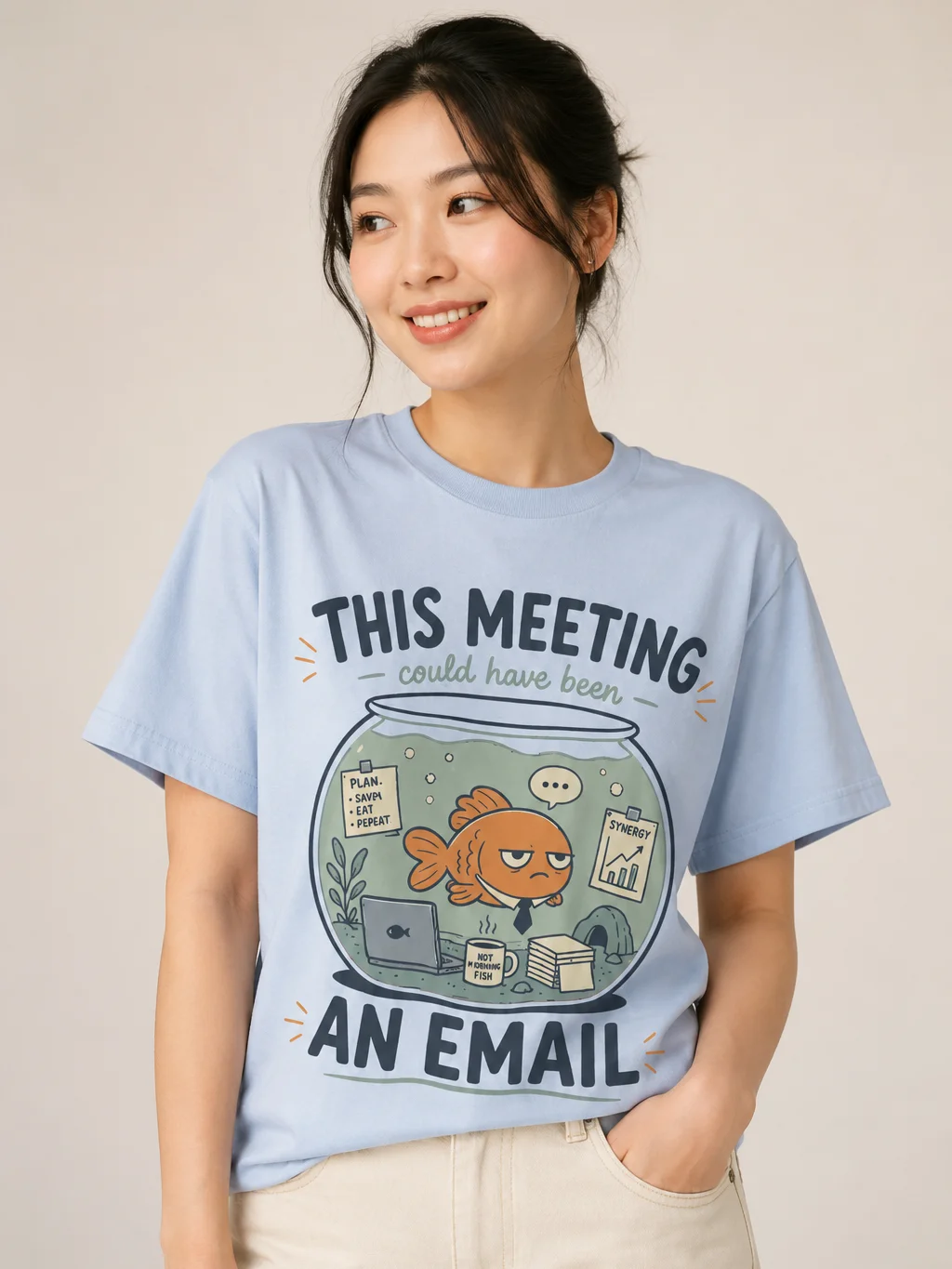 This Meeting Could Have Been an Email Shirt – Funny Office Humor Fish T-Shirt product image (1)