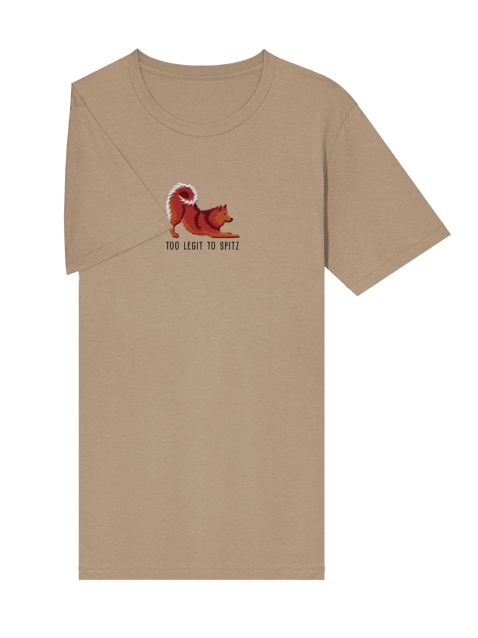 Too Legit to Spitz T-Shirt(Embroidered) of a Finnish Spitz(Red) product image (17)