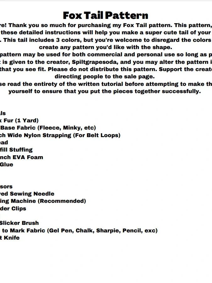 Fox Tail Pattern [PDF DOWNLOAD] product image (2)