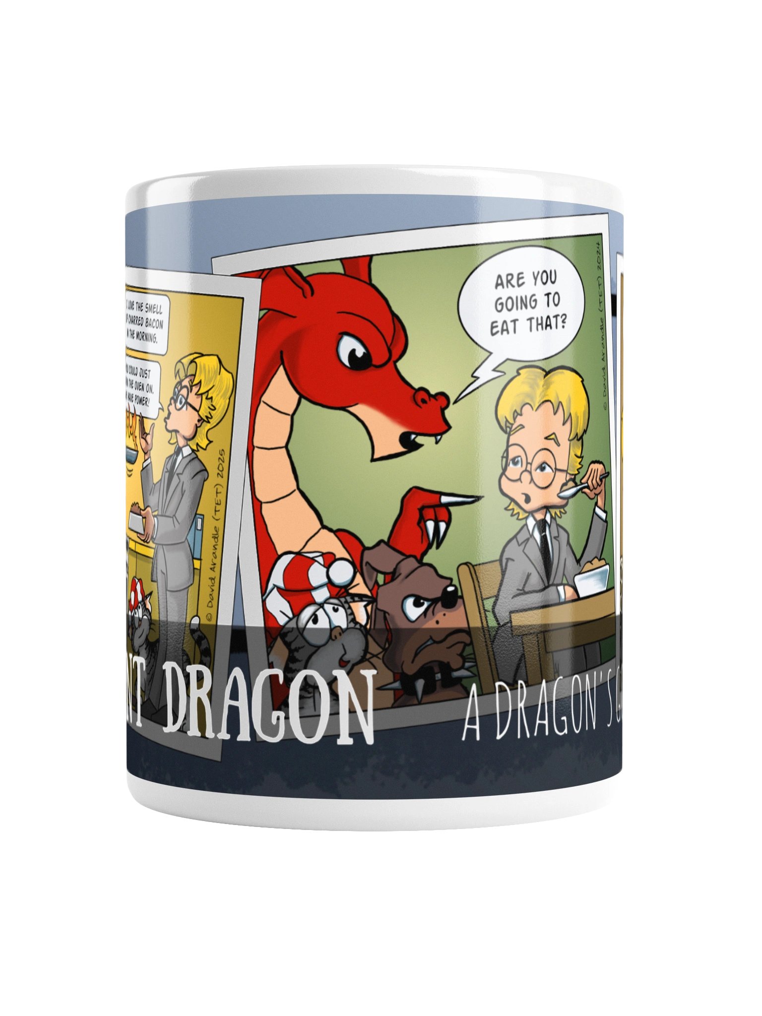 Resident Dragon Comic Eat Three-Panel Mug product image (2)