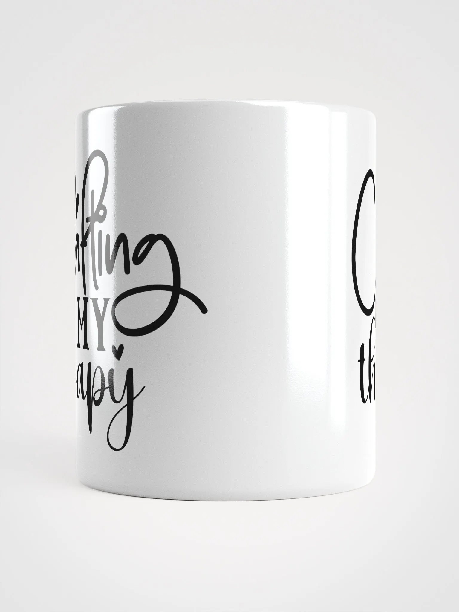 Crafting Is My Therapy White Glossy Mug product image (5)