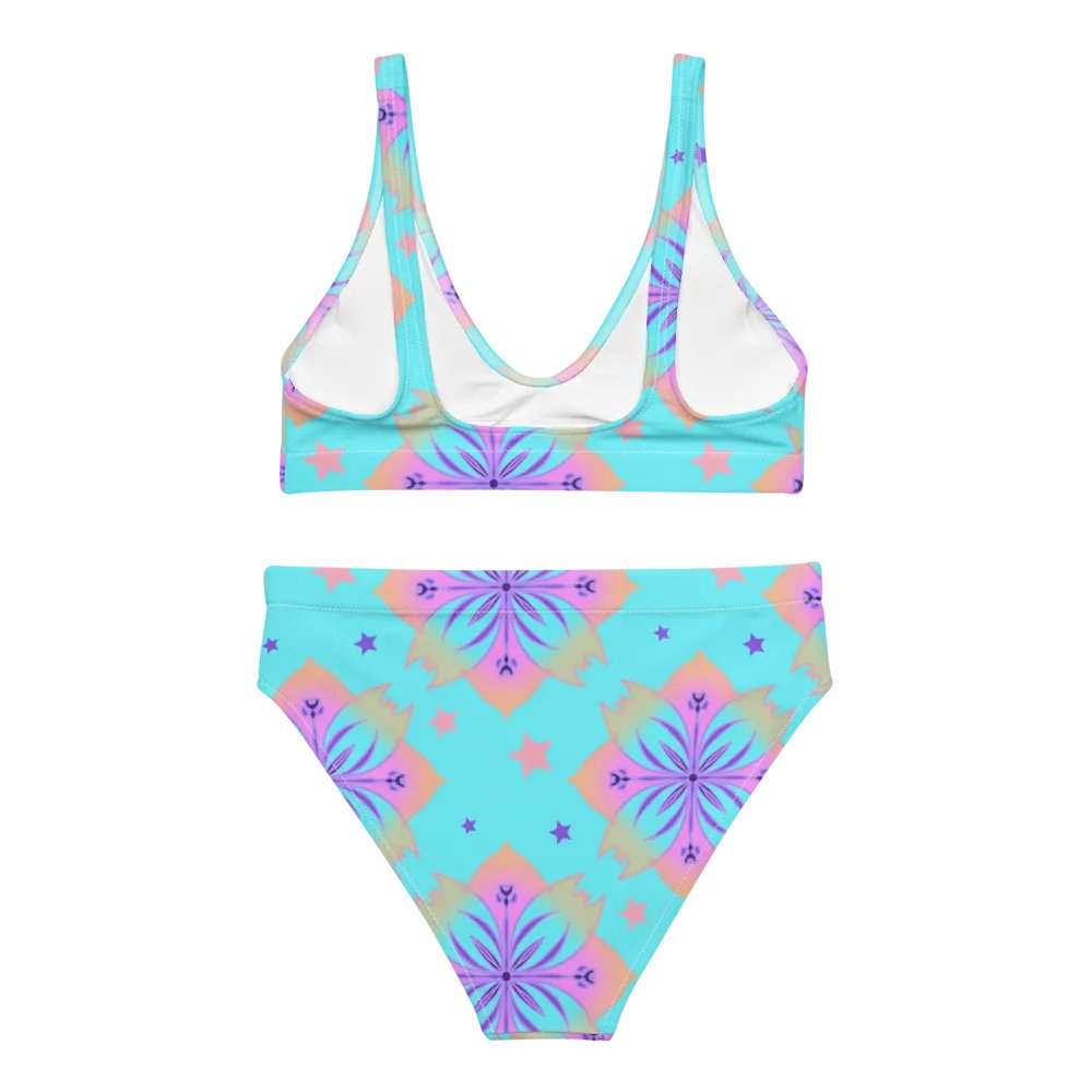 Pretty Pastel Bow Pattern High Waisted Bikini product image (5)