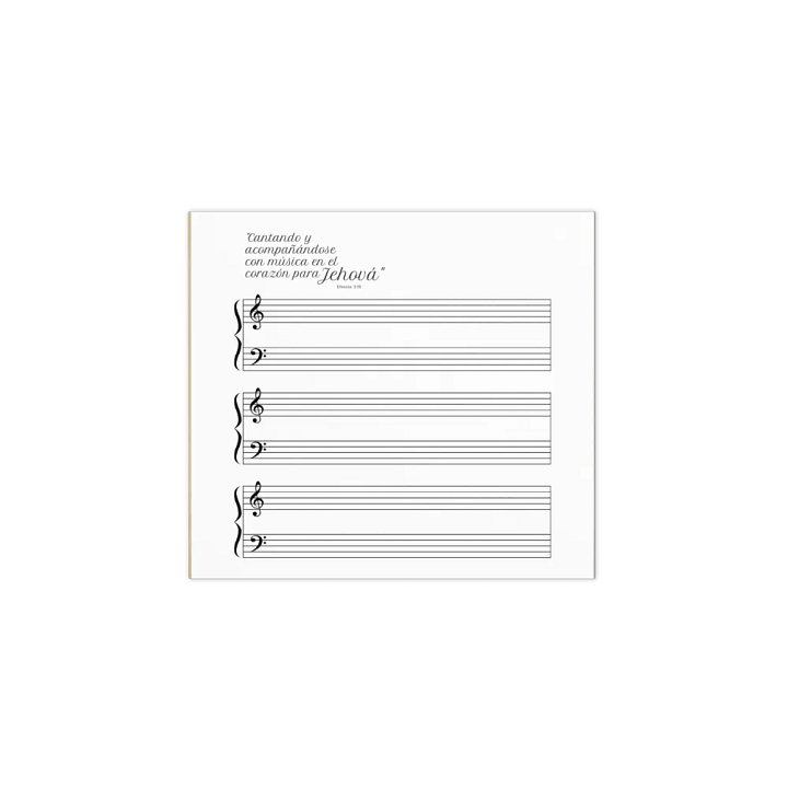 "Cantando y acompañándose con música" Music Note Writing Practice Pad product image (1)