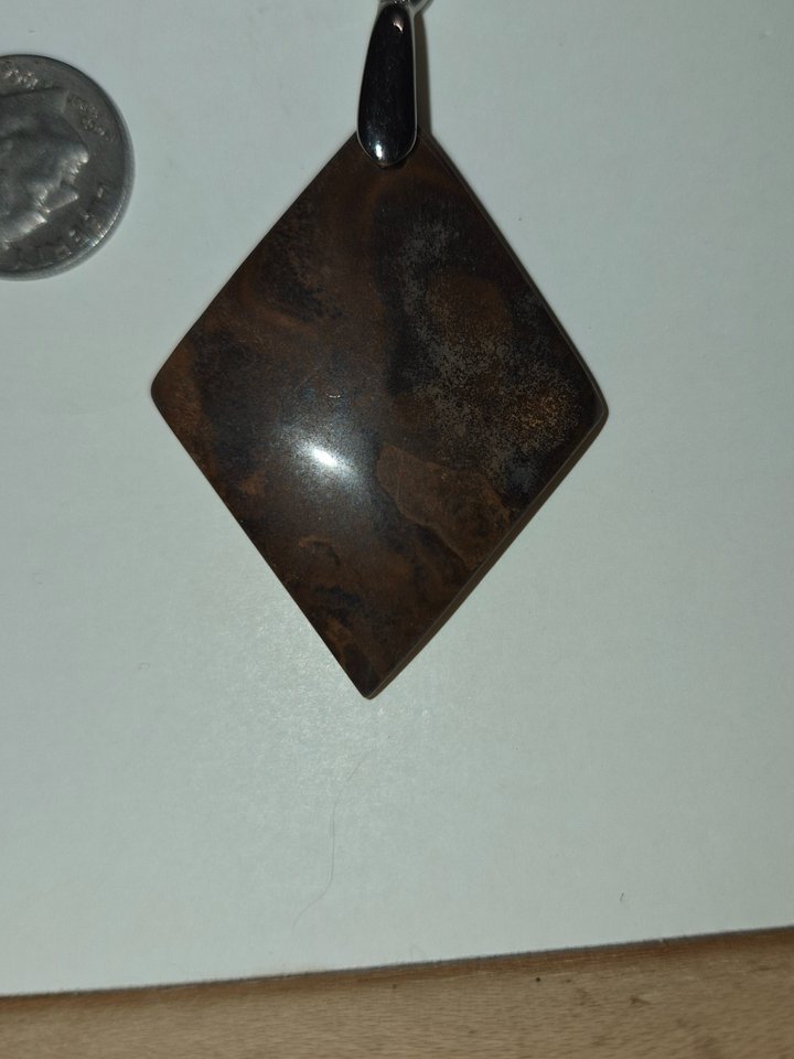 Mahogany Obsidian Diamond Pendant product image (1)