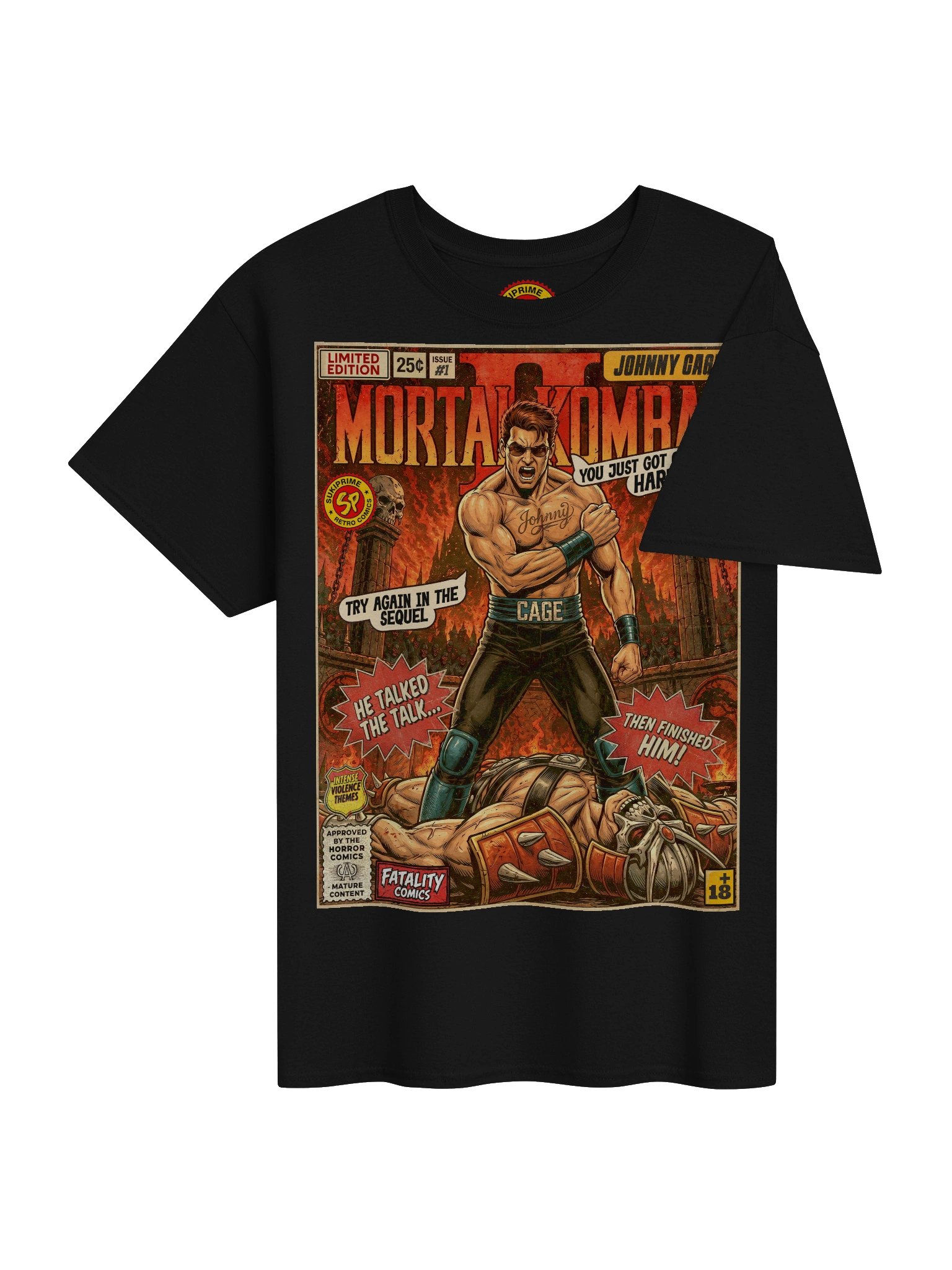 Mortal Kombat 2 Johnny Cage Comic Art T-Shirt product image (4)