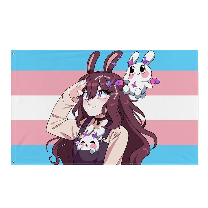 Trans Pride Flag - featuring Yuwuna and Mellow! product image (1)