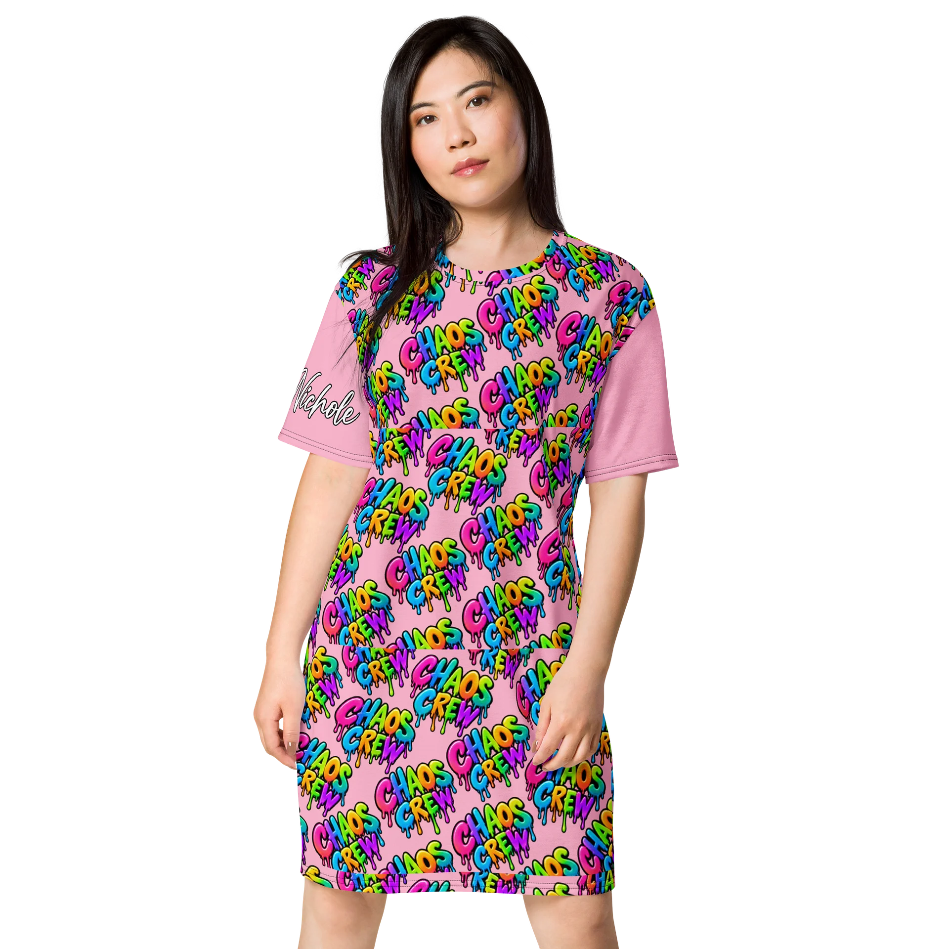 CHAOS CREW Graffiti T-Shirt Dress product image (1)