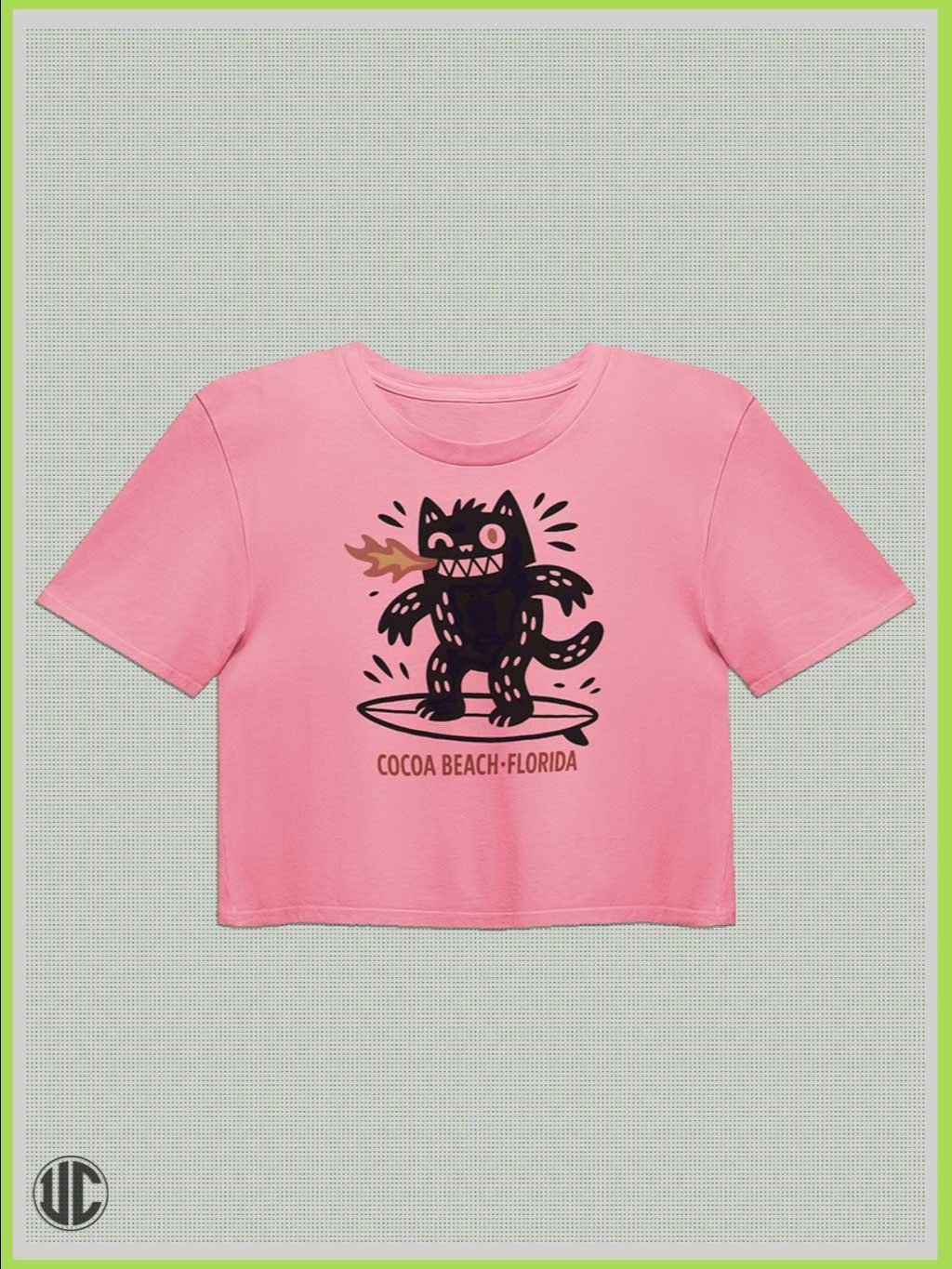 Crop Top | Cocoa Beach Original Crop Top Surfer T-Shirt product image (21)