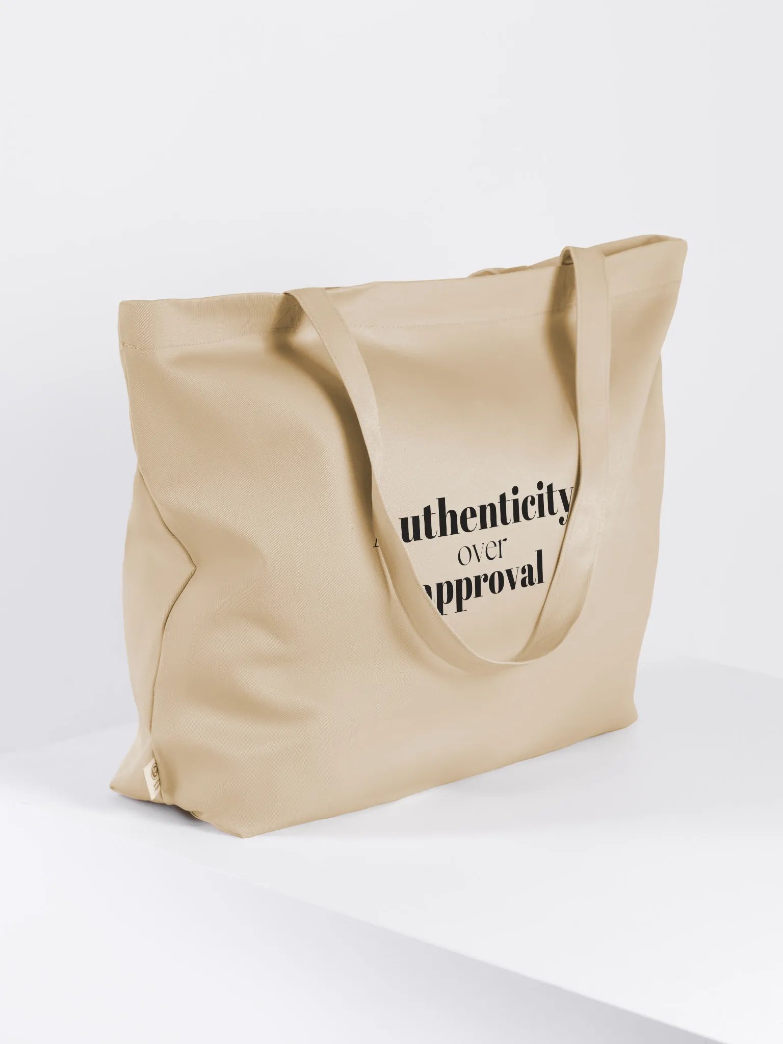 Authentic over approval - Organic Canvas Statement Tote product image (4)