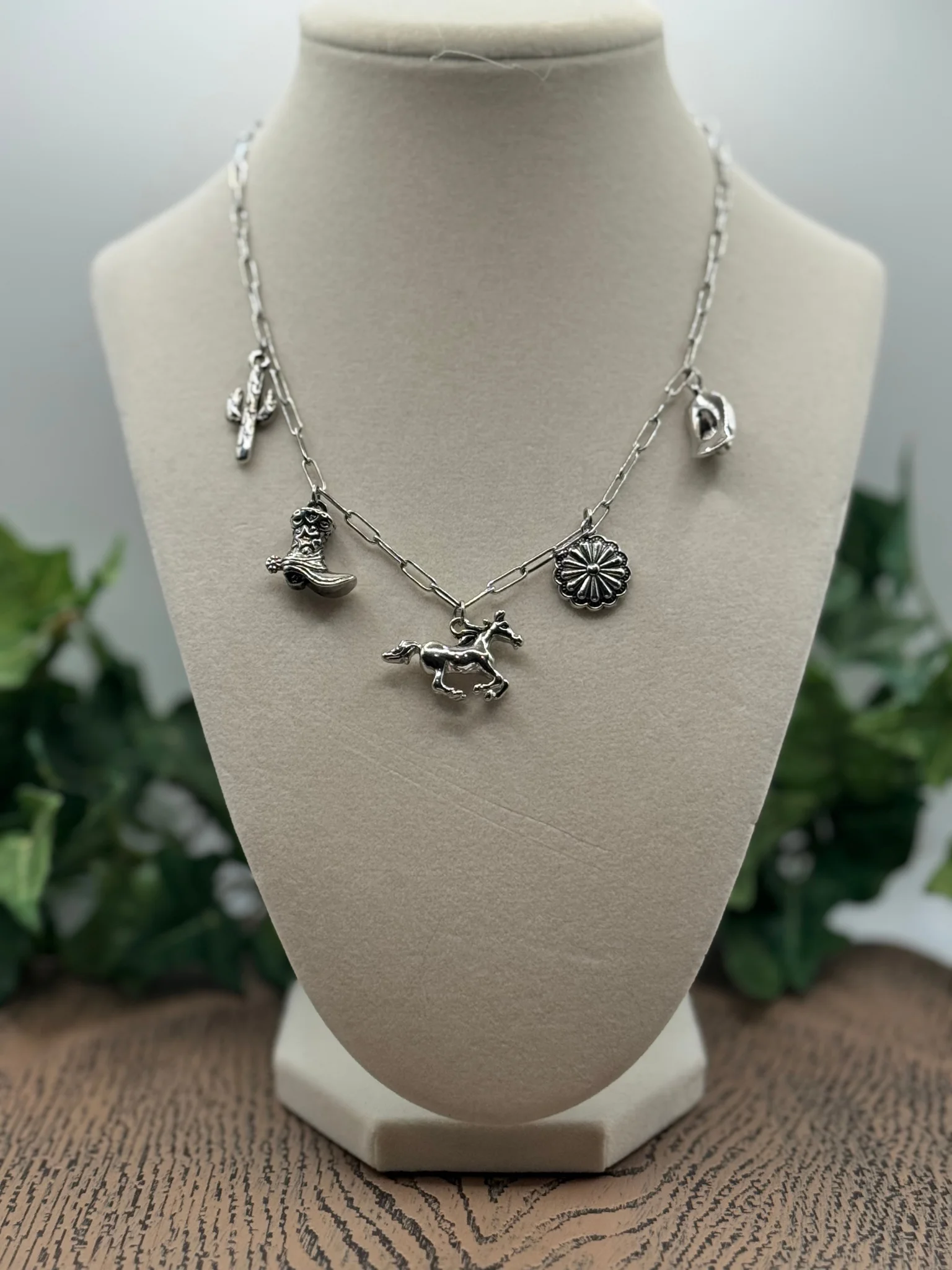 Western Cowgirl Paperclip Chain Necklace product image (1)