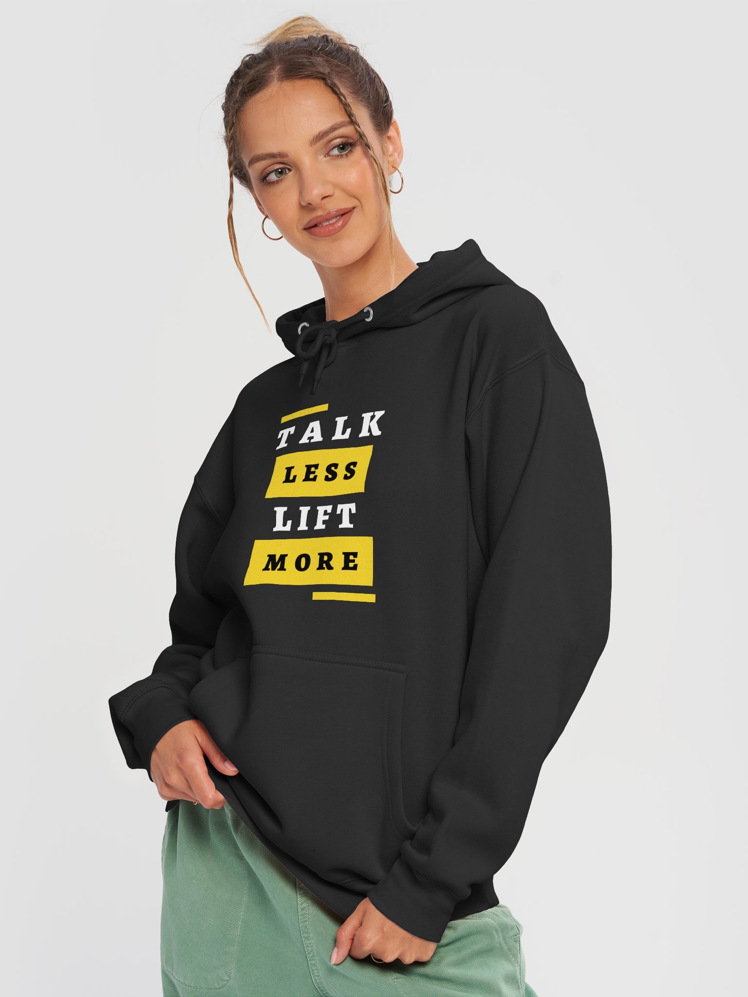 Talk Less Lift More - Yellow - Sweat Shirt product image (13)