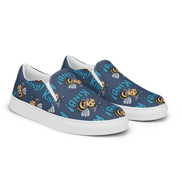 Bee Kind! Women's Canvas Slip-Ons product image (2)