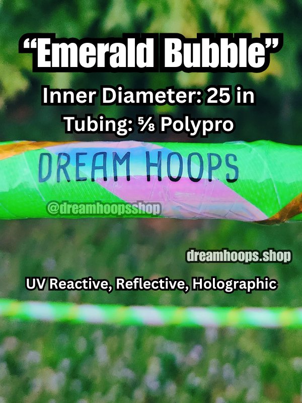 Emerald Bubble - 25'' 5/8 Hula Hoop product image (1)