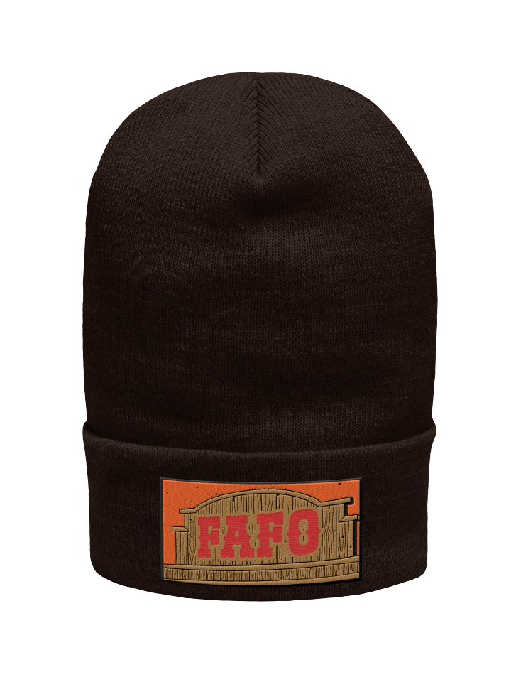 FAFO Cuffed Beanie (Brown) product image (1)
