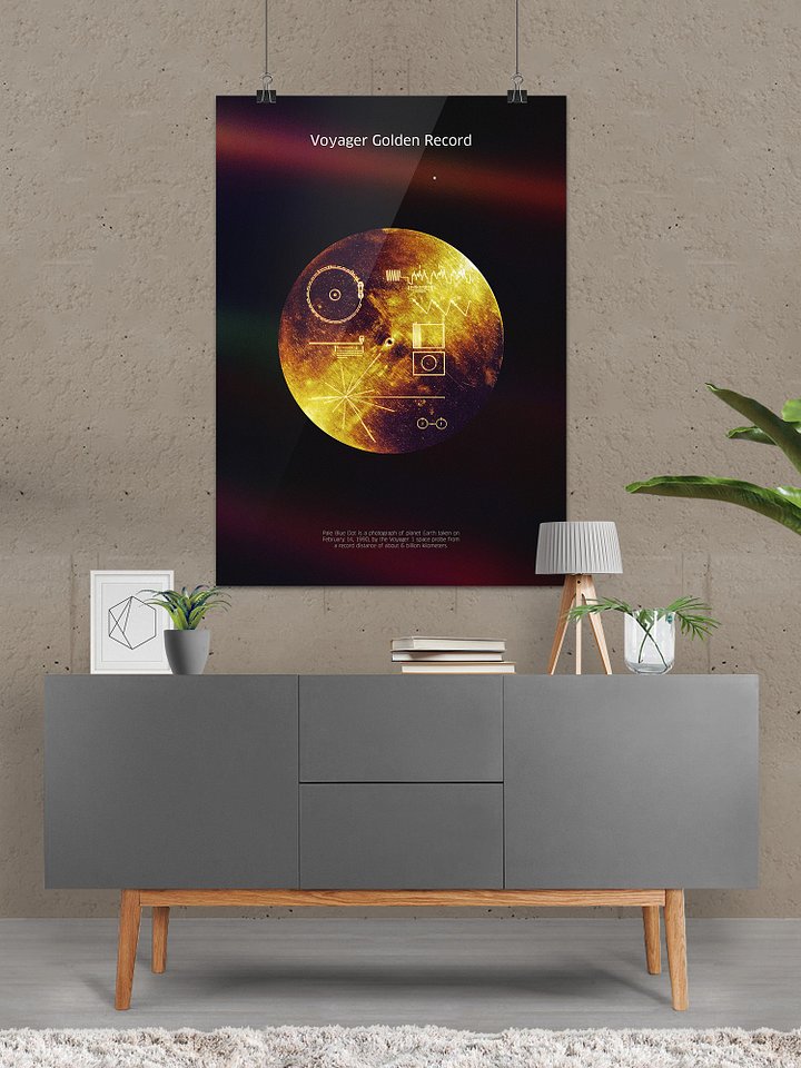 NASA Voyager 1 Golden Record — space poster, science print product image (2)