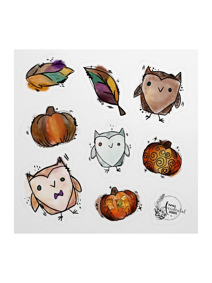 Whimsical Owl Kiss Cut Stickers Set product image (1)