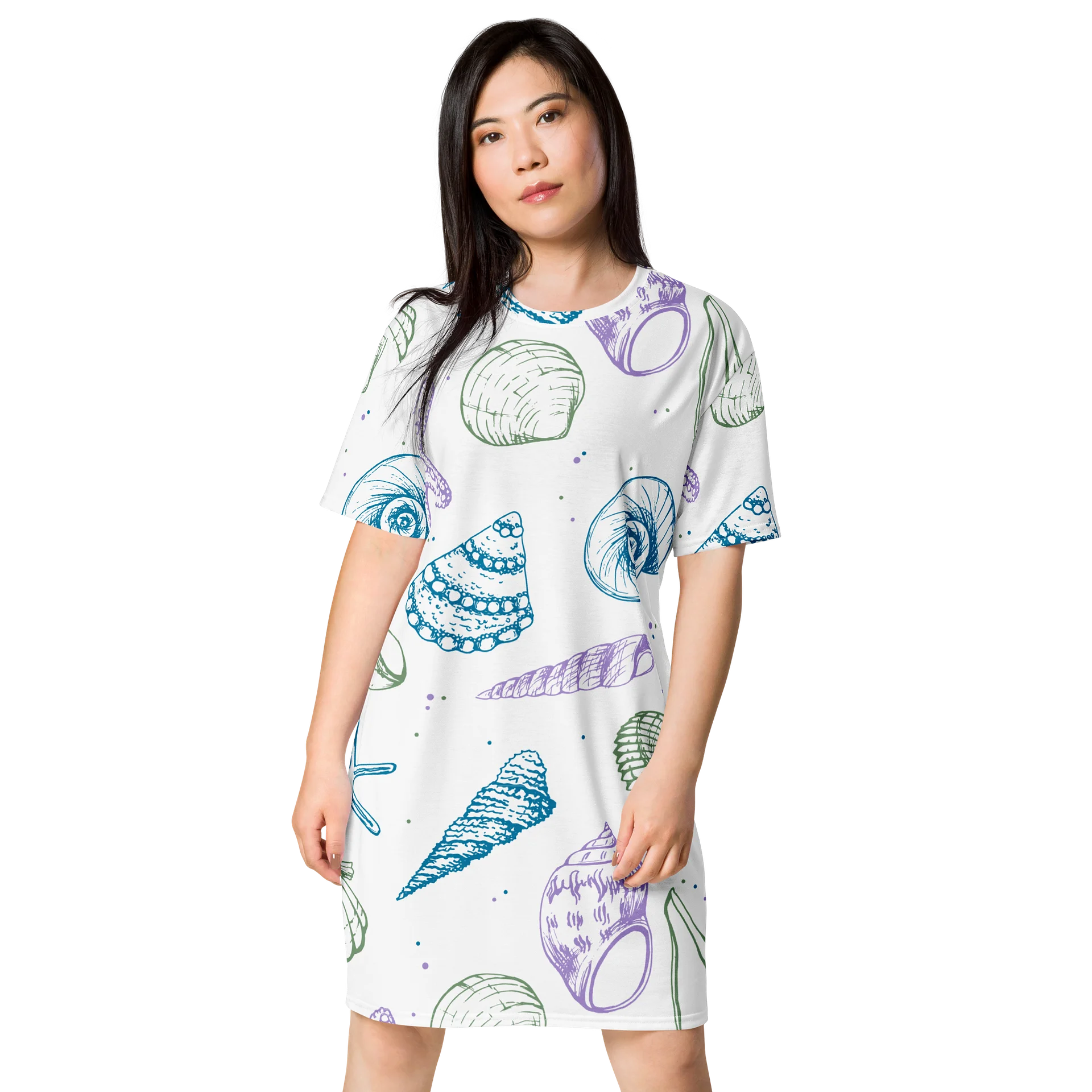 Seaside Whispers T-Shirt Dress product image (1)