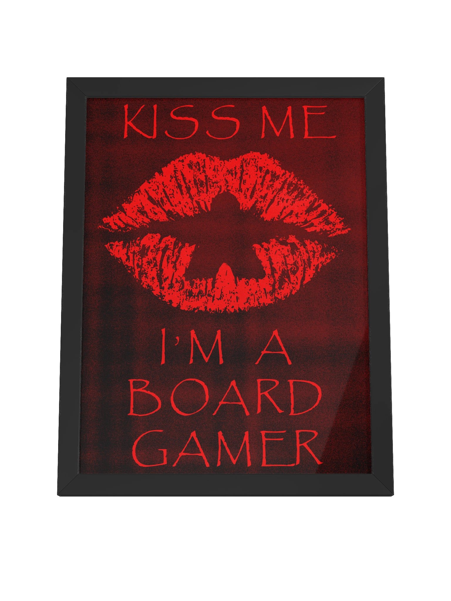 Grunge Meeple Kiss Board Game Room Poster - FRAMED product image (14)
