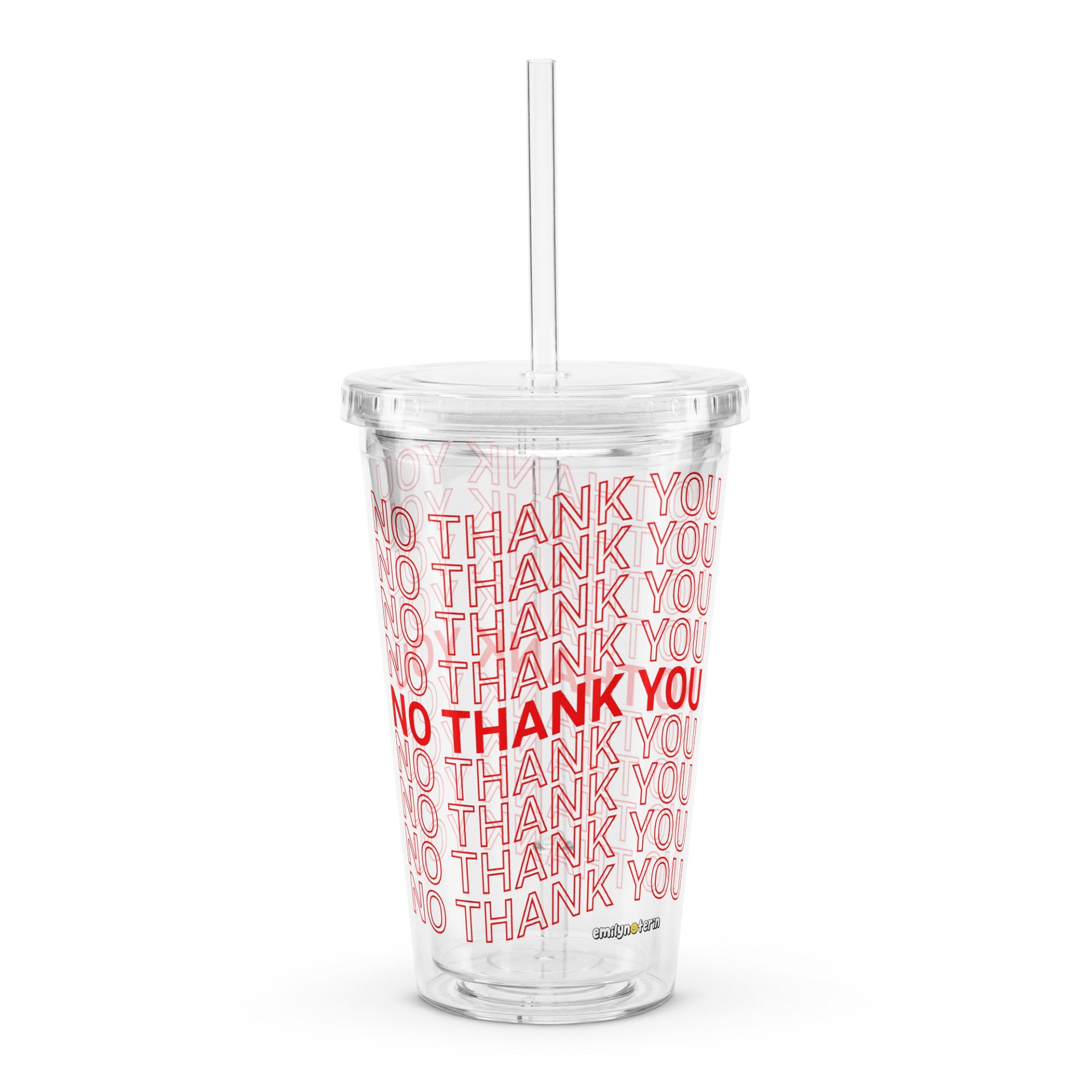 No Thank You Plastic Tumbler product image (4)