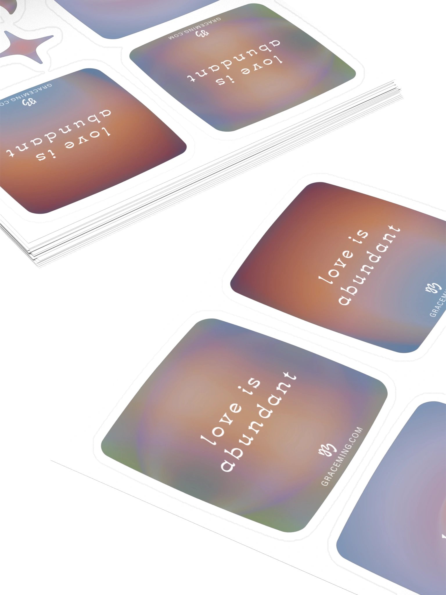 "love is abundant" - Sticker Sheet product image (4)