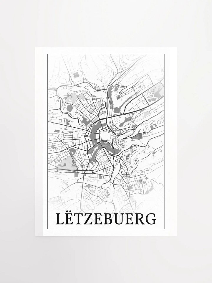 Lëtzebuerg, Lëtzebuerg, city map print product image (2)