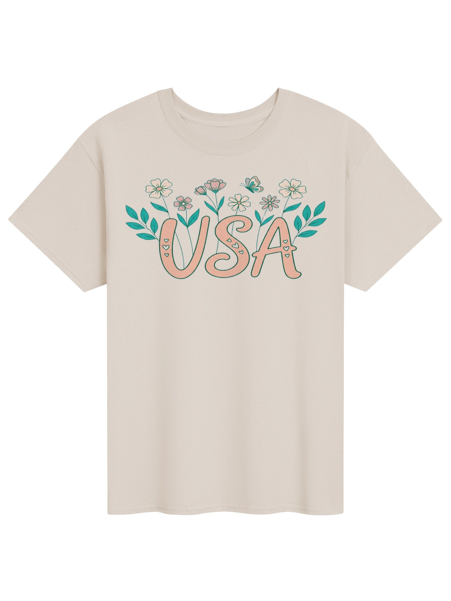 Floral USA Patriot Graphic Tee product image (4)