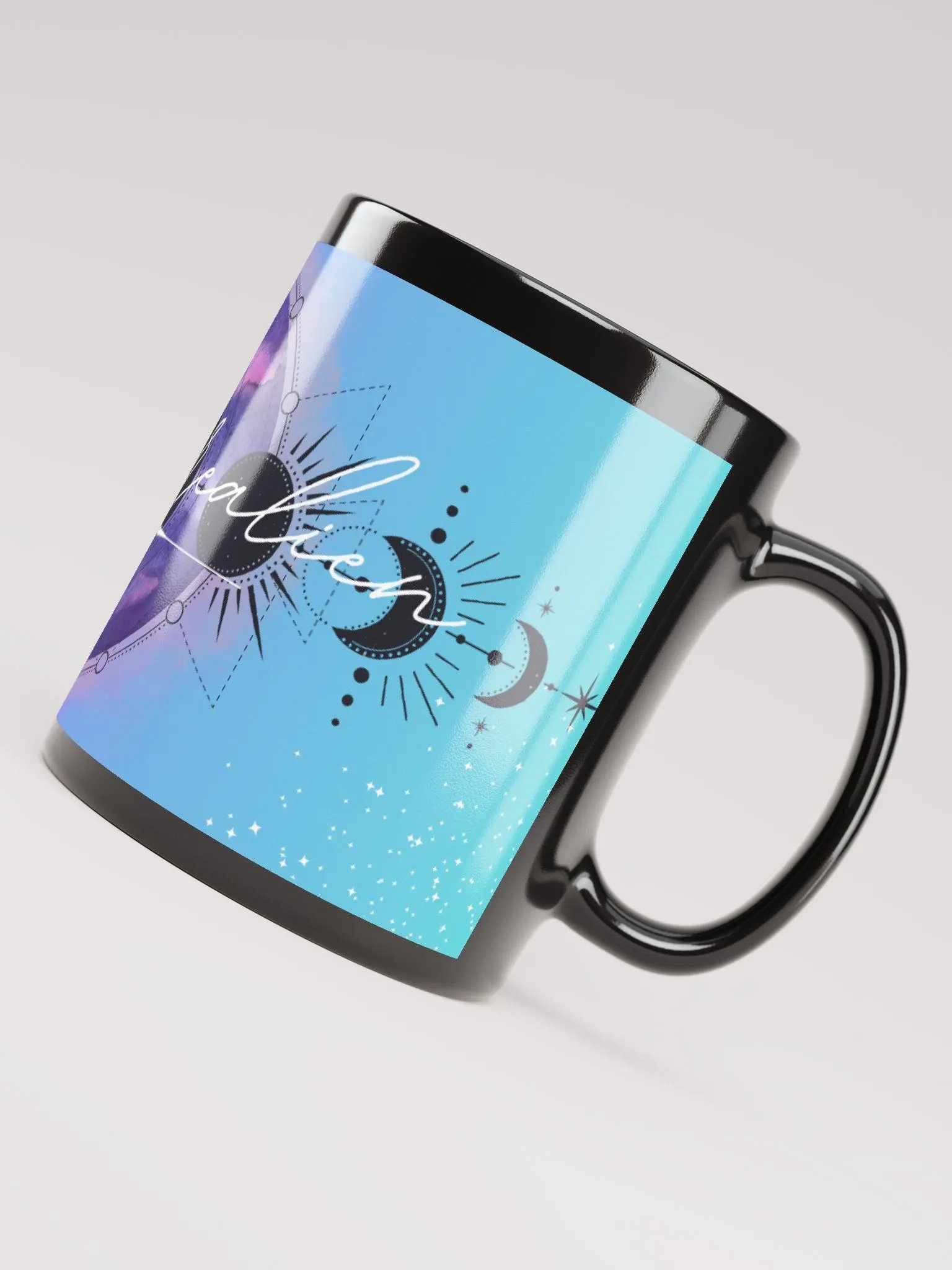 Black colorful logo mug product image (7)