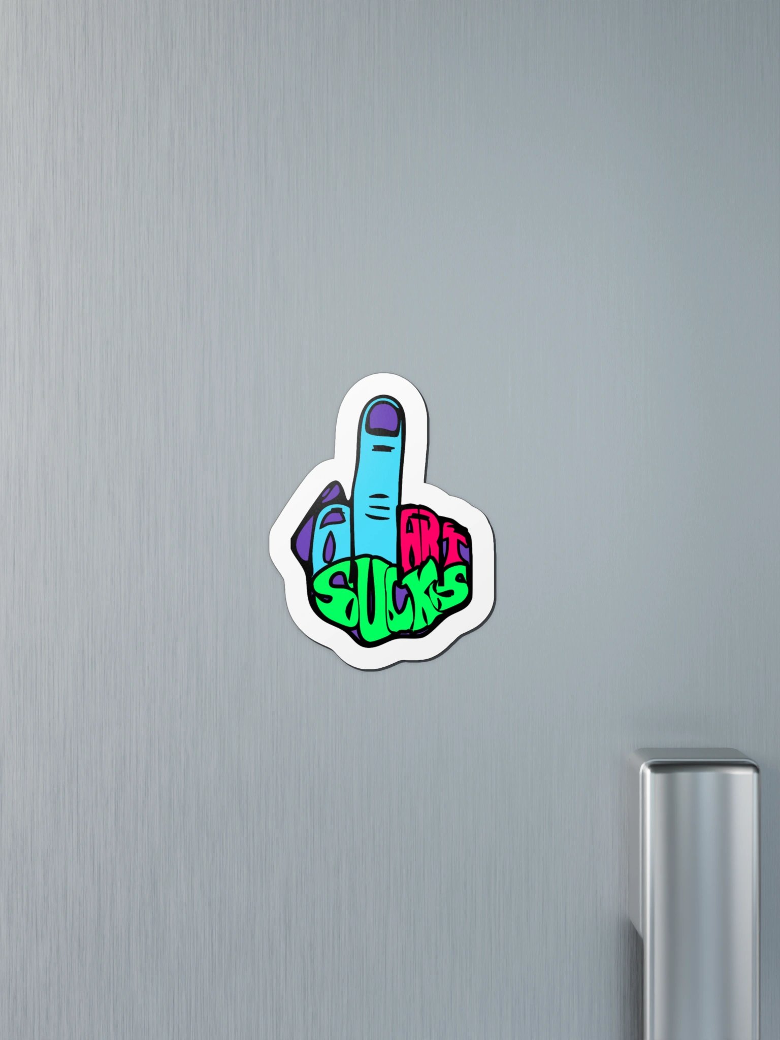 Middle Finger "AI Art Sucks" Magnet product image (12)
