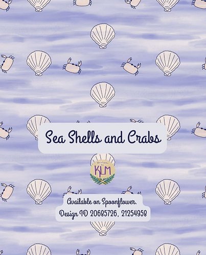 Here is another pattern apart of my Coastal Carolina collection! I am obsessed with the tiny crabs that scurry along the wate...