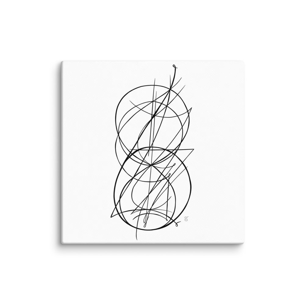 Intricacy in Monochrome Canvas - Abstract Image No. 8 product image (1)