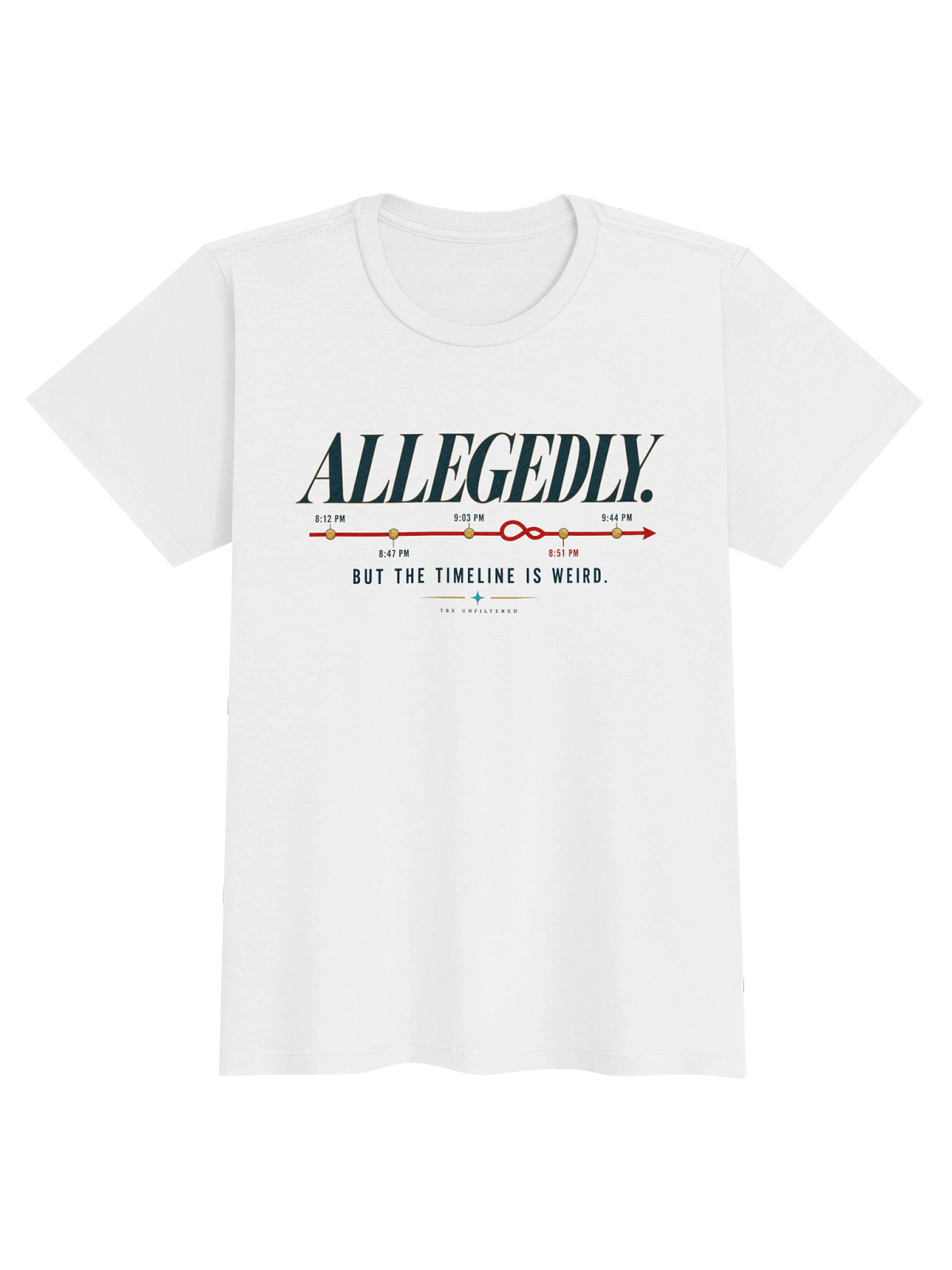 Allegedly… But the Timeline Is Weird true crime tee